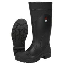 MCR Safety 16" Black PVC Boot with Steel Toe and Cleated Sole