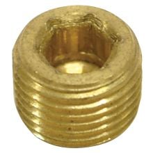 Socket Head Plug, 1/2"M, Brass