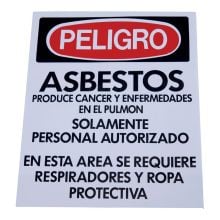 Paper Peligro (Danger) Asbestos Signs, Spanish