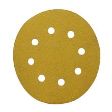 5" Premium Gold Hook and Loop Orbital Sandpaper, Paper Backing, 8 Hole