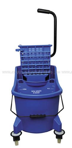 8.75 gal. Blue Polypropylene Mop Bucket with Wringer
