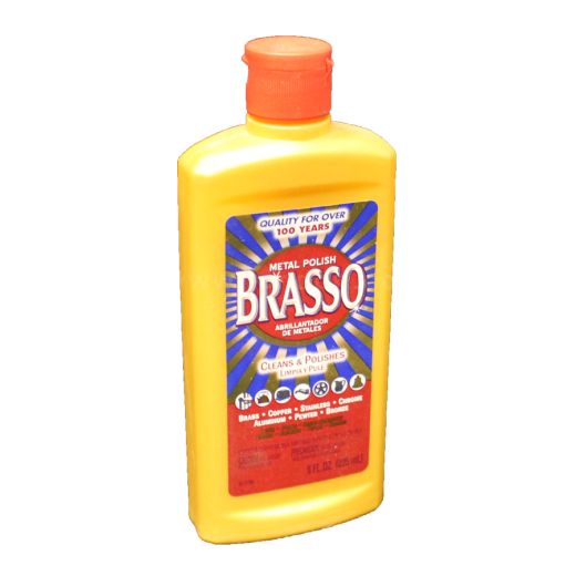 Brasso Metal Polish, 8oz Bottle for Brass, Copper, Stainless, Chrome,  Aluminum, Pewter & Bronze