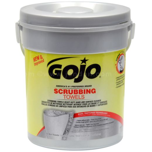 Industrial Cleaners - - Go-Jo Industries 6282-06 GOJO 25 Count Canister  FAST WIPES Hand Cleaning Towels