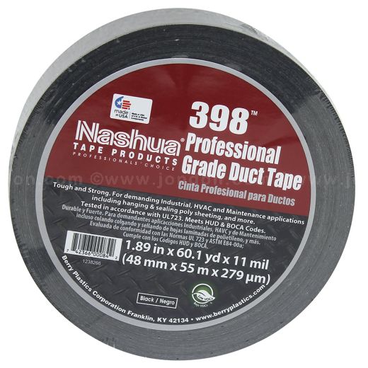 Nashua 398 Professional Grade Duct Tape, 2 Inch, Black (24 PK)
