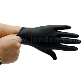 6 mil black nitrile gloves large