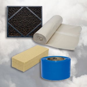 Tape and filters available at Jon-Don for wildfire cleanup